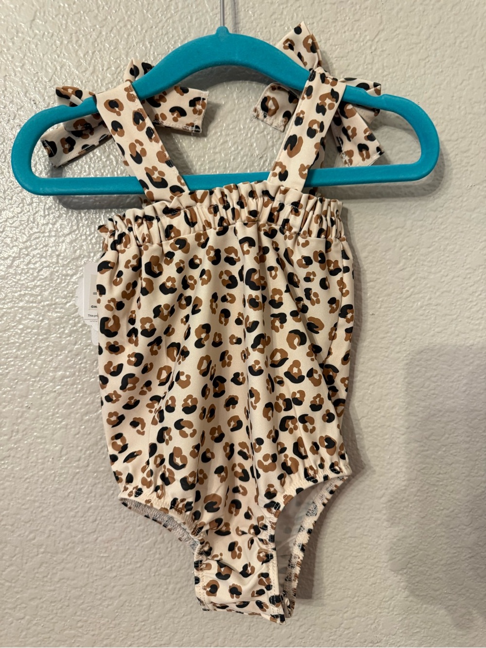 Mud Pie Kids Leopard-Print One-Piece Swimsuit - Cream, Brown, Black - Picture 4 of 4